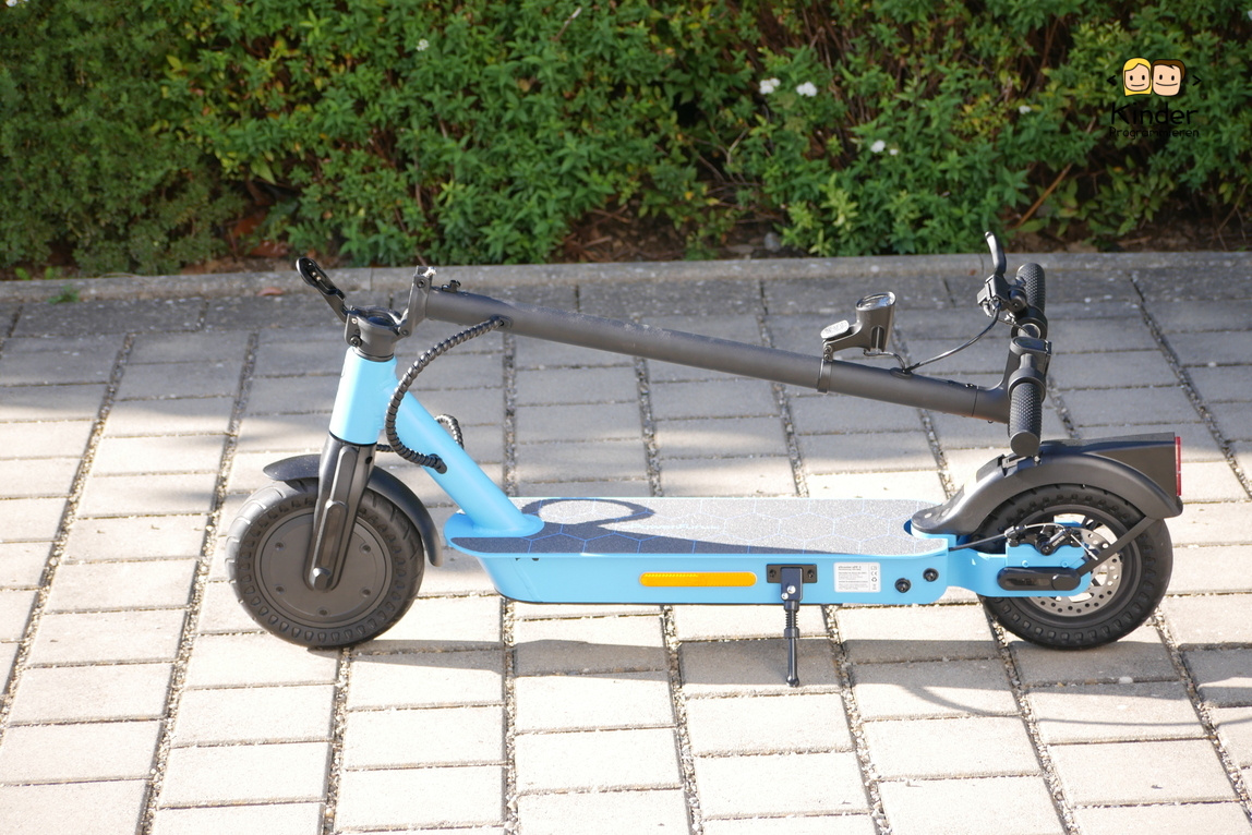 Der Scooter ePowerFun ePF-1 zusammengeklappt